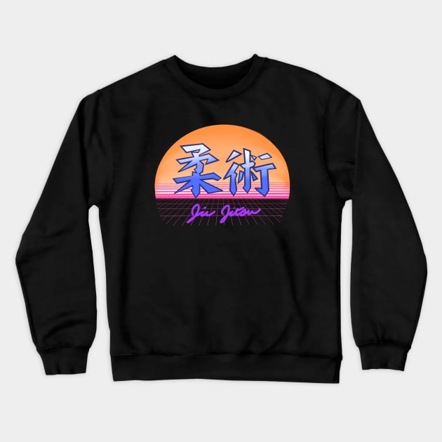 Jiu Jitsu Vaporwave Crewneck Sweatshirt by cmurdurr